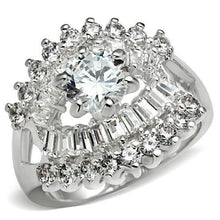 Load image into Gallery viewer, SS017 - Silver 925 Sterling Silver Ring with AAA Grade CZ  in Clear