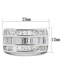 Load image into Gallery viewer, SS022 - Silver 925 Sterling Silver Ring with AAA Grade CZ  in Clear