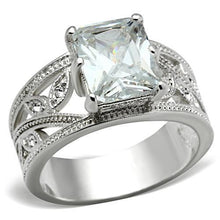 Load image into Gallery viewer, SS024 - Silver 925 Sterling Silver Ring with AAA Grade CZ  in Clear