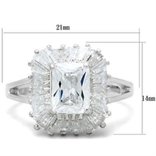 Load image into Gallery viewer, SS040 - Silver 925 Sterling Silver Ring with AAA Grade CZ  in Clear