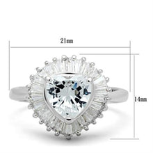 Load image into Gallery viewer, SS041 - Silver 925 Sterling Silver Ring with AAA Grade CZ  in Clear