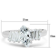 Load image into Gallery viewer, SS045 - Silver 925 Sterling Silver Ring with AAA Grade CZ  in Clear