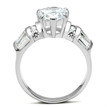 Load image into Gallery viewer, SS049 - Silver 925 Sterling Silver Ring with AAA Grade CZ  in Clear