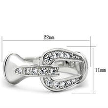 Load image into Gallery viewer, SS050 - Silver 925 Sterling Silver Ring with AAA Grade CZ  in Clear