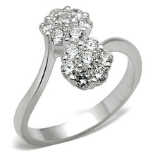 Load image into Gallery viewer, SS052 - Silver 925 Sterling Silver Ring with AAA Grade CZ  in Clear