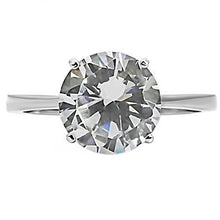 Load image into Gallery viewer, TK013 - High polished (no plating) Stainless Steel Ring with AAA Grade CZ  in Clear
