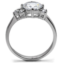 Load image into Gallery viewer, TK062 - High polished (no plating) Stainless Steel Ring with AAA Grade CZ  in Clear