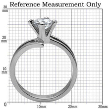 Load image into Gallery viewer, TK063 - High polished (no plating) Stainless Steel Ring with AAA Grade CZ  in Clear