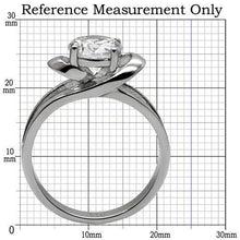 Load image into Gallery viewer, TK066 - High polished (no plating) Stainless Steel Ring with AAA Grade CZ  in Clear