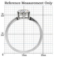 Load image into Gallery viewer, TK071 - High polished (no plating) Stainless Steel Ring with AAA Grade CZ  in Clear