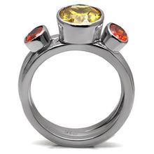 Load image into Gallery viewer, Kaela Cocktail Ring - Stainless Steel, AAA CZ , Multi Color - TK095
