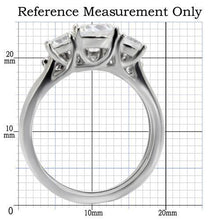 Load image into Gallery viewer, TK098 - High polished (no plating) Stainless Steel Ring with AAA Grade CZ  in Clear