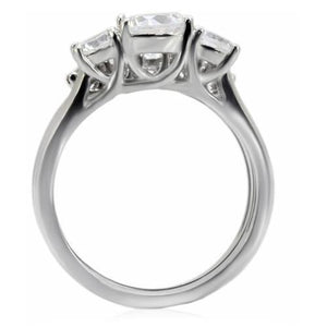 TK098 - High polished (no plating) Stainless Steel Ring with AAA Grade CZ  in Clear