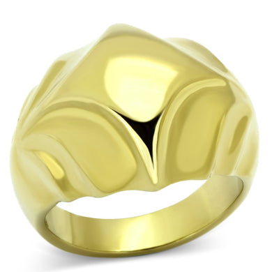 TK1026 - IP Gold(Ion Plating) Stainless Steel Ring with No Stone