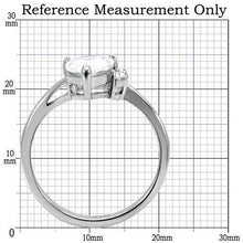 Load image into Gallery viewer, TK102 - High polished (no plating) Stainless Steel Ring with AAA Grade CZ  in Clear