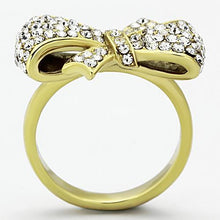 Load image into Gallery viewer, TK1032 - IP Gold(Ion Plating) Stainless Steel Ring with Top Grade Crystal  in Clear