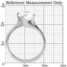 Load image into Gallery viewer, TK104 - High polished (no plating) Stainless Steel Ring with AAA Grade CZ  in Clear