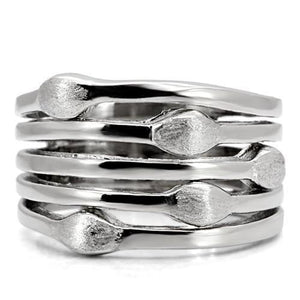 TK106 - High polished (no plating) Stainless Steel Ring with No Stone