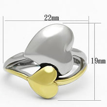 Load image into Gallery viewer, TK1091 - Two-Tone IP Gold (Ion Plating) Stainless Steel Ring with No Stone