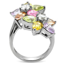 Load image into Gallery viewer, Kered Cocktail Ring - Stainless Steel, AAA CZ , Multi Color - TK111