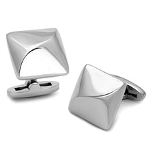 Load image into Gallery viewer, TK1247 - High polished (no plating) Stainless Steel Cufflink with No Stone
