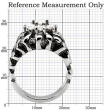 Load image into Gallery viewer, TK125 - High polished (no plating) Stainless Steel Ring with AAA Grade CZ  in Clear