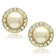 Load image into Gallery viewer, TK1381 - IP Gold(Ion Plating) Stainless Steel Earrings with Synthetic Pearl in Citrine Yellow