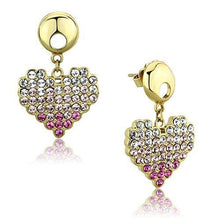 Load image into Gallery viewer, TK1456 - IP Gold(Ion Plating) Stainless Steel Earrings with Top Grade Crystal  in Multi Color