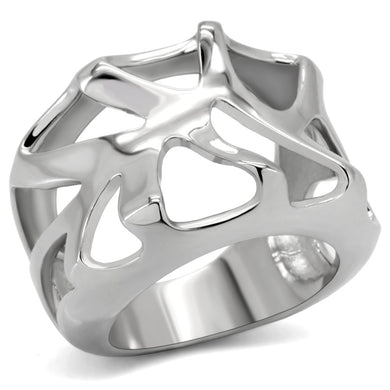 TK146 - High polished (no plating) Stainless Steel Ring with No Stone