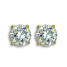 Load image into Gallery viewer, TK1504 - IP Gold(Ion Plating) Stainless Steel Earrings with AAA Grade CZ  in Clear