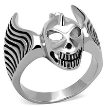 Load image into Gallery viewer, TK1599 - High polished (no plating) Stainless Steel Ring with Epoxy  in Jet