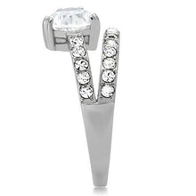 Load image into Gallery viewer, TK166 - High polished (no plating) Stainless Steel Ring with AAA Grade CZ  in Clear