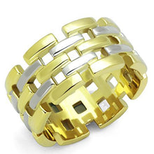 Load image into Gallery viewer, TK1705 - Two-Tone IP Gold (Ion Plating) Stainless Steel Ring with No Stone