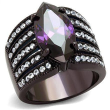 Load image into Gallery viewer, TK1752DC - IP Dark Brown (IP coffee) Stainless Steel Ring with AAA Grade CZ  in Amethyst