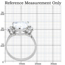 Load image into Gallery viewer, TK186 - High polished (no plating) Stainless Steel Ring with AAA Grade CZ  in Clear