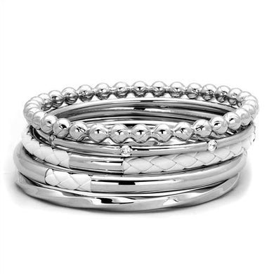 TK1937 - High polished (no plating) Stainless Steel Bangle with No Stone