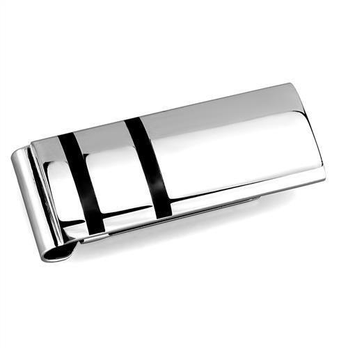 TK2071 - High polished (no plating) Stainless Steel Money clip with No Stone
