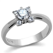 Load image into Gallery viewer, TK2172 - High polished (no plating) Stainless Steel Ring with AAA Grade CZ  in Clear