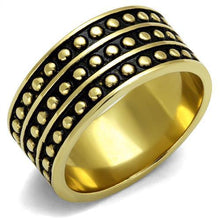 Load image into Gallery viewer, TK2312 - IP Gold(Ion Plating) Stainless Steel Ring with Epoxy  in Jet