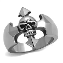 Load image into Gallery viewer, TK2318 - High polished (no plating) Stainless Steel Ring with Epoxy  in Jet