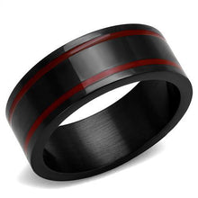 Load image into Gallery viewer, TK2407 - IP Black(Ion Plating) Stainless Steel Ring with Epoxy  in Siam