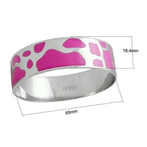 TK240 - High polished (no plating) Stainless Steel Bangle with No Stone