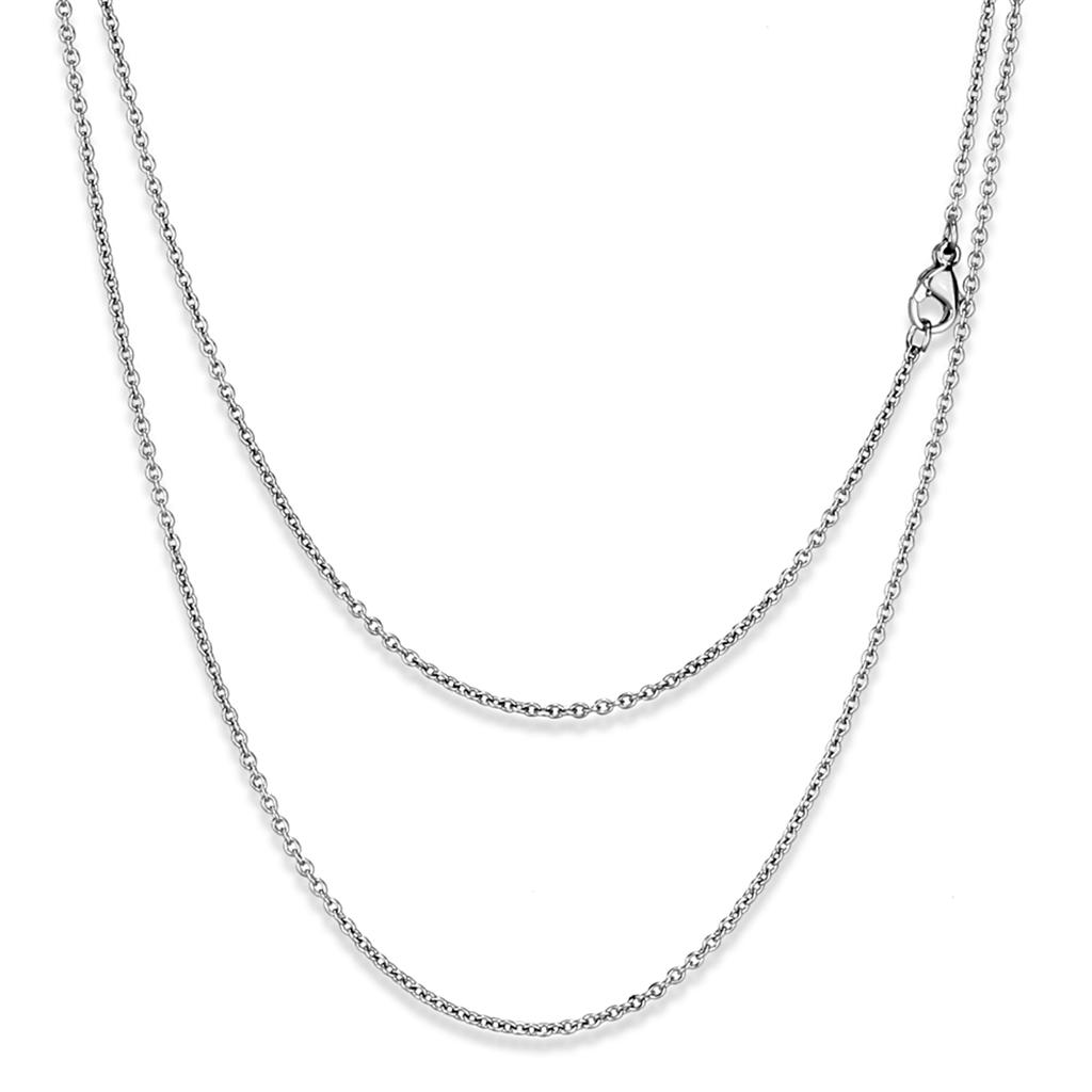 TK2423 - High polished (no plating) Stainless Steel Chain with No Stone