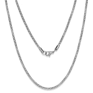 TK2424 - High polished (no plating) Stainless Steel Chain with No Stone