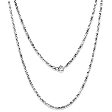 TK2425 - High polished (no plating) Stainless Steel Chain with No Stone