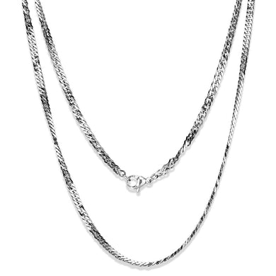 TK2429 - High polished (no plating) Stainless Steel Chain with No Stone