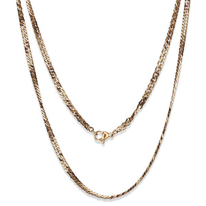 TK2429R - IP Rose Gold(Ion Plating) Stainless Steel Chain with No Stone
