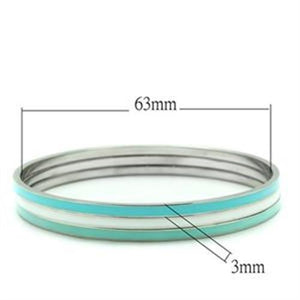 TK242 - High polished (no plating) Stainless Steel Bangle with No Stone