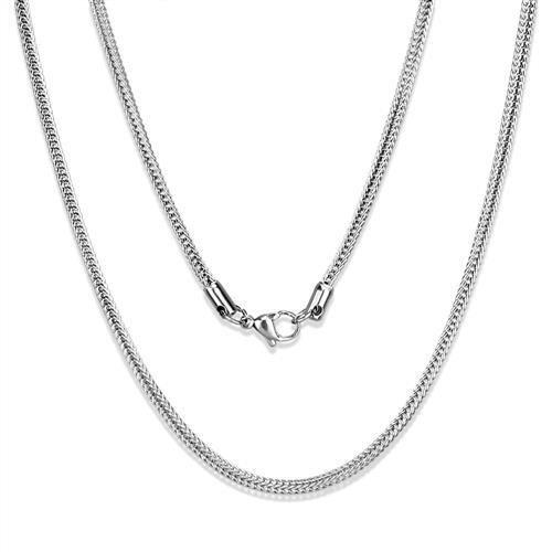 TK2430 - High polished (no plating) Stainless Steel Chain with No Stone