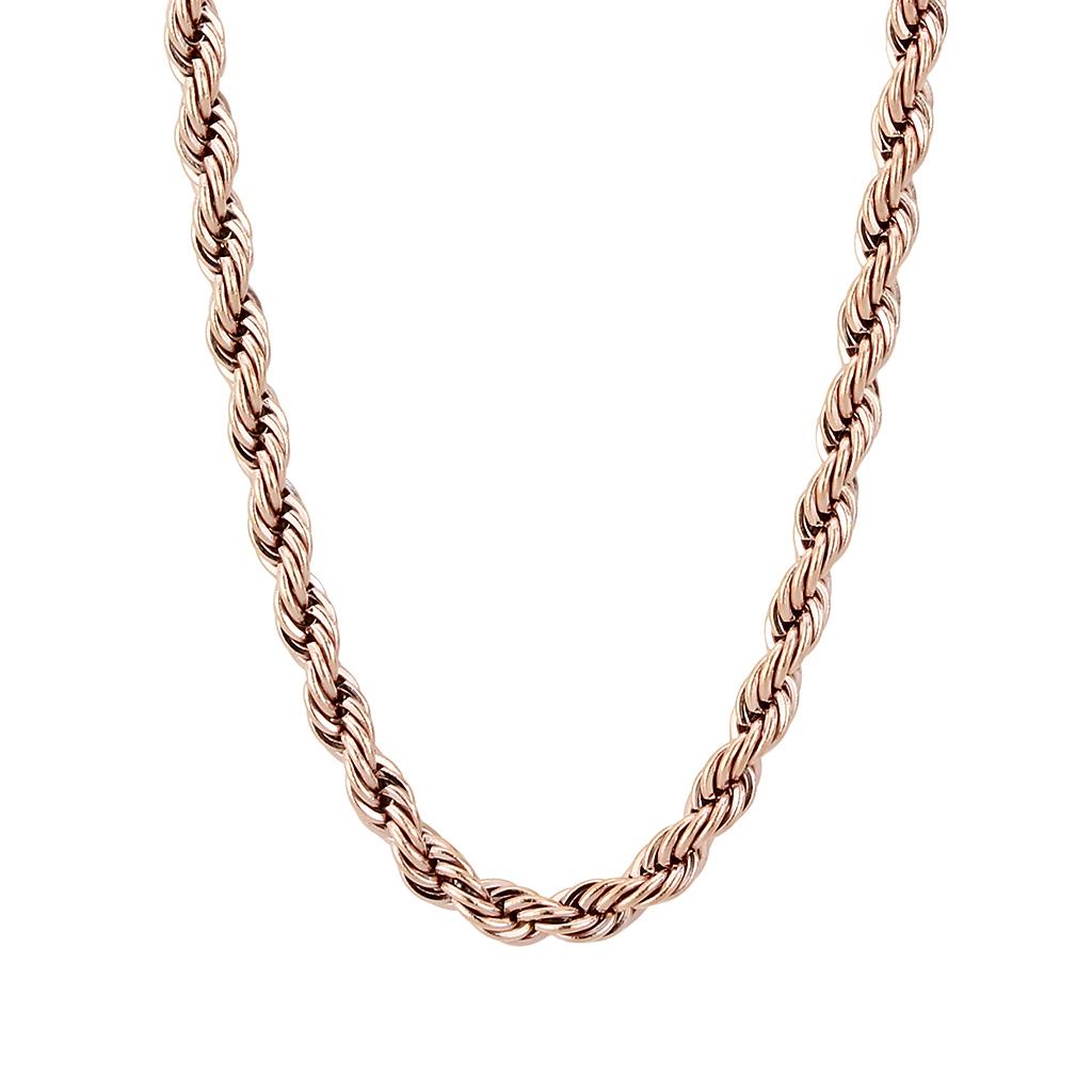 TK2433R - IP Rose Gold(Ion Plating) Stainless Steel Chain with No Stone